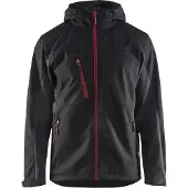 Blakläder 4753-2516 Softshell jack met capuchon Zwart/Rood maat XXL heren