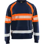 Blakläder 3359-1158 Sweater High Vis Marineblauw/Oranje maat XL heren