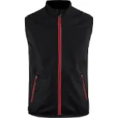 Blakläder 3850-2516 Softshell bodywarmer Zwart/Rood maat XS heren