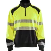 Blakläder Sweatshirt halve rits High-Vis 35562528 | High-Vis Geel/Zwart | Maat 3XL - 7330509610169