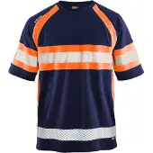 Blakläder 3337-1051 UV-T-shirt High Vis Marineblauw/Oranje maat L heren