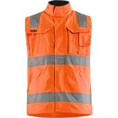 Blakläder 8505-1804 Werkvest. Ongevoerd High Vis High Vis Oranje/Marineblauw maat XL heren
