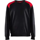 Blakläder Sweatshirt bicolour 35801158 | Zwart/Rood | Maat 3XL - 7330509809167