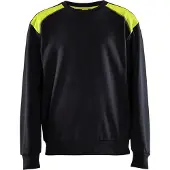 Blakläder Sweatshirt bicolour 35801158 | Zwart/High-Vis Geel | Maat 4XL - 7330509810538