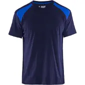 Blakläder 3379-1042 T-shirt bi-colour Marineblauw/Korenblauw maat S heren