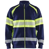 Blakläder 3551-1158 Sweater High vis Marine/High Vis Geel maat L heren