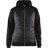 Blakläder Dames hybride sweater 34642526 | Zwart/High-Vis Geel | Maat XS - 7330509727072