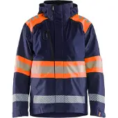 Blakläder 4420-1977 Shelljack High Vis Marineblauw/Oranje maat M heren