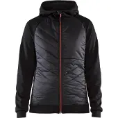 Blakläder Dames hybride sweater 34642526 | Zwart/Rood | Maat 3XL - 7330509727096