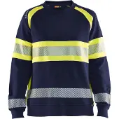 Blakläder 3409-1158 Dames Sweatshirt High Vis Marine/High Vis Geel maat M dames