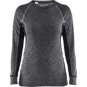 Blakläder 7200-1732 Dames onderhemd, 100% Merino WARM Medium Grijs/Zwart maat XXXL dames