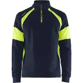 Blakläder Sweatshirt met High-Vis zones 35501158 | Marine/High-Vis Geel | Maat XL - 7330509775264