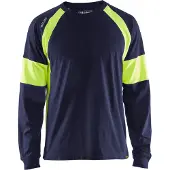 Blakläder T-Shirt lange mouw 35201030 | Marine/High-Vis Geel | Maat 3XL - 7330509697443
