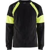 Blakläder T-Shirt lange mouw 35201030 | Zwart/High-Vis Geel | Maat XL - 7330509697573