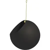 AYTM bloempot Globe, hangend, Ø 17 cm, zwart, aluminium Globe, messing / goud, Aluminium, Design