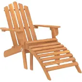 vidaXL Adirondack tuinstoel met voetensteun massief acaciahout