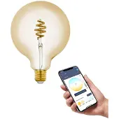 Eglo Ledfilamentlamp Zigbee G125 Spiraal E27 5,5w
