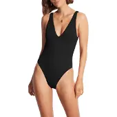 Seafolly Badpak 'Sea Dive' zwart
