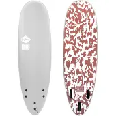 Softech Bomber FCS II Foam Surfboard - Grey/Dusty Red