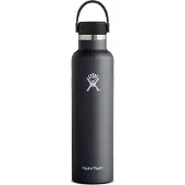 Hydroflask Standard Mouth Flex Cap Drinkfles (709 ml) - Zwart