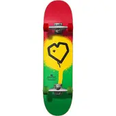 Blueprint Spray Heart Complete Skateboard - Rasta