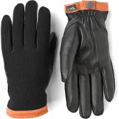Hestra Handschoen Unisex Deerskin Wool Tricot Black/Black-8