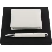 BOSS Storyline Pen And Cardholder Set Gift Set - Grey