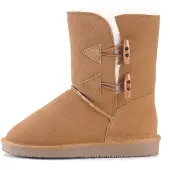 Gooce Snowboots 'Hubbard' kastanjebruin / wit