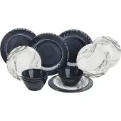 Flamefield Marmeren Melamine Servies Set 12 St.