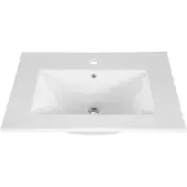 Comad Lava keramische wastafel 61x46cm wit glans
