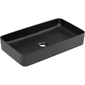 Comad Slim keramische opbouw wastafel 61x34cm zwart mat