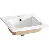 Comad 9048 keramische wastafel 42x42cm wit glans