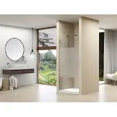 Van Rijn ST01 profielloze nisdeur met privacybaan 90cm chroom