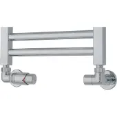 TVS Design Valves 221 aansluitset haaks links chroom