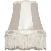 QAZQA Stoffen lampenkap crème 30 cm - Granny