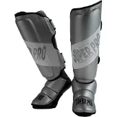Super Pro Combat Gear Rebel Scheenbeschermers - Grijs/Wit - L