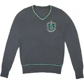 Cinereplicas Unisex, Springer, Harry Potter - Slytherin - Grijs Gebreide Trui - X-Kleine, Grijs, (XS)
