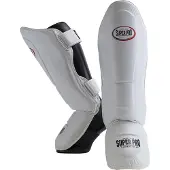 Super Pro Combat Gear Thai-Pro Shin Guard Wit/Zwart Medium