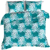 MOODIT Dekbedovertrek Odil Naxos Lagoon Blue-260 x 200 / 220 cm | Extra Breed