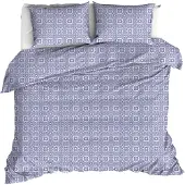 MOODIT Dekbedovertrek Odil Minho Navy Blue-200 x 200 / 220 cm | 2-Persoons