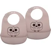 Nuuroo - Alfie silicone bib - 2 pack - Woodrose