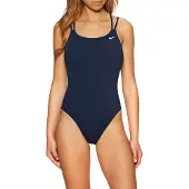 Nike Hydrastrong Solids Spiderback Swimsuit Blauw 30 Vrouw