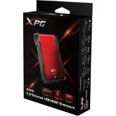 ADATA EX500, behuizing voor HDD/SSD, 2.5", Serial ATA III, USB-aansluiting, zwart, rood