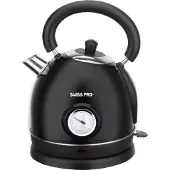 Swiss Pro+ Retro Waterkoker - 2200W - 1.8L - Zwart