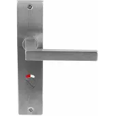 In-Door Deurklink Basis vierkant rvs Op langschild WC63/8