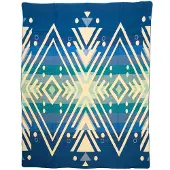 EcuaFina | Handgemaakt plaid Imbabura wol blauw 235x195x1 cm plaids | NADUVI