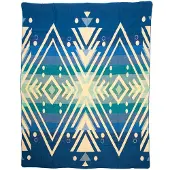 EcuaFina | Handgemaakt plaid Imbabura wol blauw 205x110x1 cm plaids | NADUVI