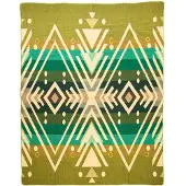 EcuaFina | Handgemaakt plaid Imbabura wol groen 205x110x1 cm plaids | NADUVI