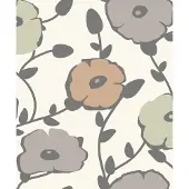 Praxis Vliesbehang bloemen beige 68709