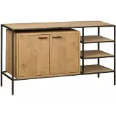 Tower Living Pineto sidetable 2 drs. + 2 shelves 128x40x72 (Naturel, 128x40x72cm)